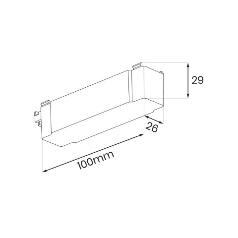 Slim Magnetic Track Biały Wire storage