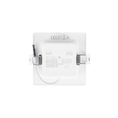 Panel Wpuszczany V-TAC 3W LED SAMSUNG CHIP Kwadrat 90x90mm VT-61003SQ-S 3000K 330lm