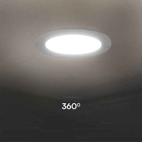 Panel Wpuszczany V-TAC 6W LED SAMSUNG CHIP Okrągły 120x28mm VT-61006RD-S 4000K 660lm 5 Lat Gwarancji