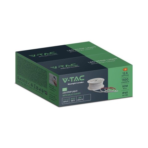 Taśma LED 230V V-TAC Bezpunktowa COB 286LED/m 12,5W/m Rolka 50mb VT-2025 286-50M 4000K 1100lm