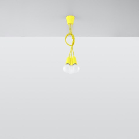 Lampa wisząca DIEGO 3 żółta