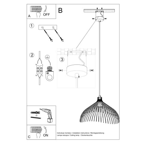 Lampa wisząca UMB czarny