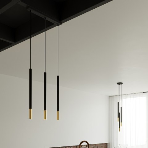 Lampa wisząca MOZAICA 1 czarny/złoto