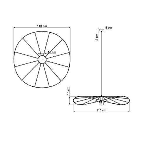 Lampa wisząca ESKOLA 110 czarna