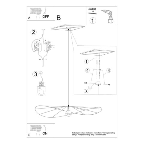 Lampa wisząca ESKOLA 110 czarna