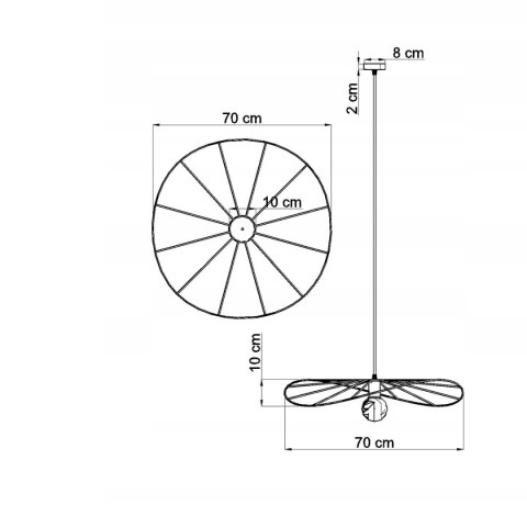 Lampa wisząca ESKOLA 70 czarna