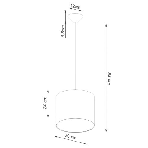 Lampa wisząca NOVA 30 biała