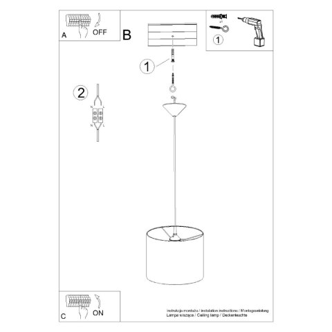 Lampa wisząca NOVA 30 biała