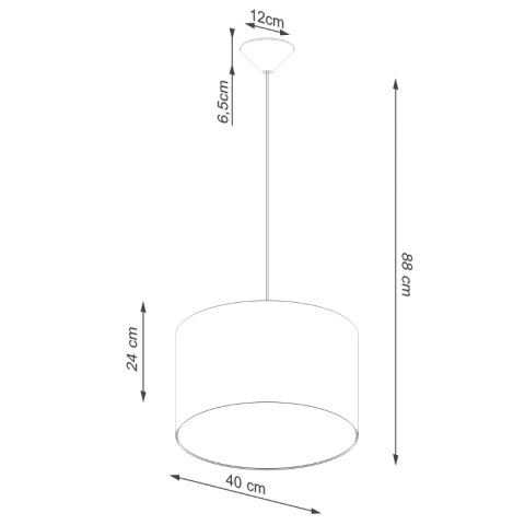 Lampa wisząca NOVA 40 biała