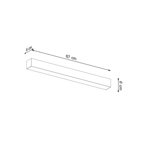 Plafon PINNE 67 czarny 4000K