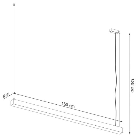 Lampa wisząca PINNE 150 biała 3000K