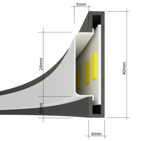 Plafon RIO 110 biały LED 4000K