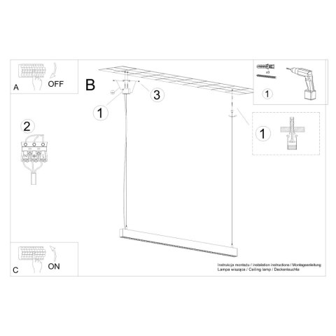 Lampa wisząca SOREN czarna LED 3000K