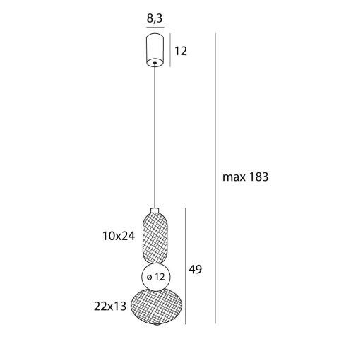 MAXLIGHT P0591 LAMPA WISZĄCA BORA A MAXLIGHT P0591 LAMPA WISZĄCA BORA A