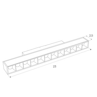 MAXLIGHT M0004D LAMPA MAGNETYCZNA LINIOWA SYSTEM DALI 12W 666LM 3000K