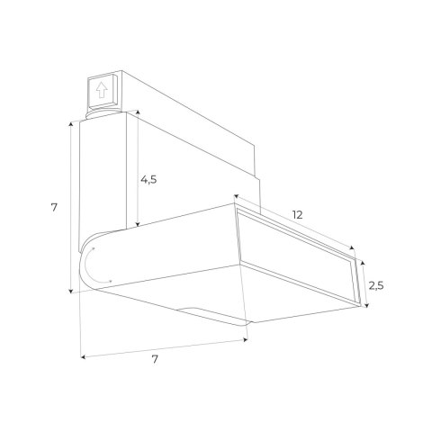 MAXLIGHT M0007D LAMPA MAGNETYCZNA ŁAMANA SYSTEM DALI 6W 323LM 3000K