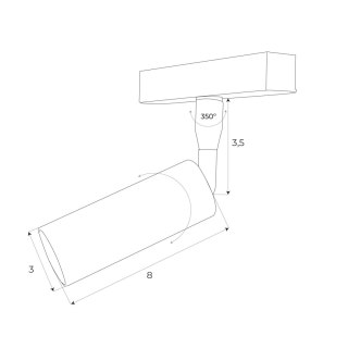 MAXLIGHT M0008D REFLEKTOR MAGNETYCZNY SYSTEM DALI 5W 361LM 3000K