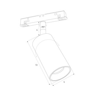 MAXLIGHT M0009D REFLEKTOR MAGNETYCZNY SYSTEM DALI 12W 664LM 3000K