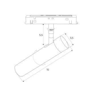 MAXLIGHT M0011D REFLEKTOR MAGNETYCZNY SYSTEM DALI 8W 578LM 3000K