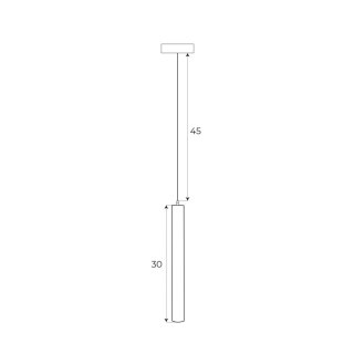 MAXLIGHT M0012D LAMPA WISZĄCA MAGNETYCZNA SYSTEM DALI 5W 361LM 3000K