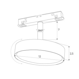 MAXLIGHT M0014D REFLEKTOR MAGNETYCZNY SYSTEM DALI 11,5W 855LM 3000K