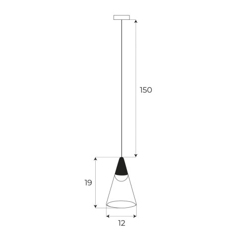 MAXLIGHT M0015D LAMPA WISZĄCA MAGNETYCZNA SYSTEM DALI 6W 187LM 3000K