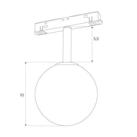 MAXLIGHT M0016D LAMPA MAGNETYCZNA SYSTEM DALI 6W 525LM 3000K