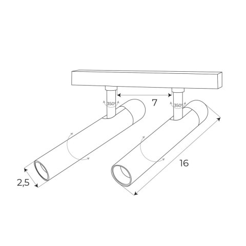 MAXLIGHT M0020D REFLEKTOR MAGNETYCZNY PODWÓJNY SYSTEM DALI 10W 666LM 3000K