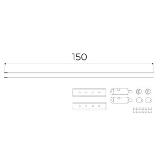 MAXLIGHT MA0008 Zestaw linek do powieszenia szyn natynkowych MT0001, MT0002, MT0011, MT0012