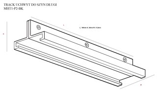 MAXLIGHT MHT1-P2-BK TRACK UCHWYT DO SZYN DŁUGI CZARNY