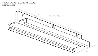 MAXLIGHT MHT1-P2-WH TRACK UCHWYT DO SZYN DŁUGI BIAŁY