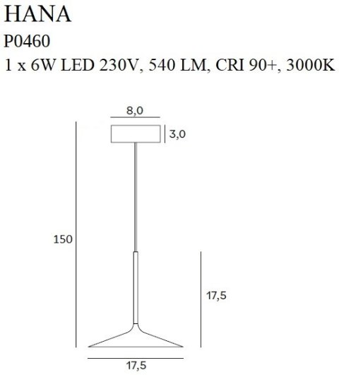 MAXLIGHT P0460 LAMPA WISZĄCA HANA ZŁOTA MAXLIGHT P0460 LAMPA WISZĄCA HANA ZŁOTA