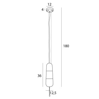 MAXLIGHT P0588 LAMPA WISZĄCA MAURI 1 TRANSPARENT GLASS