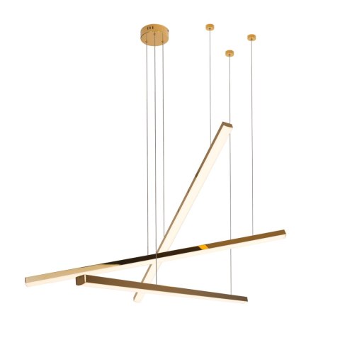 MAXLIGHT P0426D LAMPA WISZĄCA TRIO 3 ZŁOTA ŚCIEMNIALNA