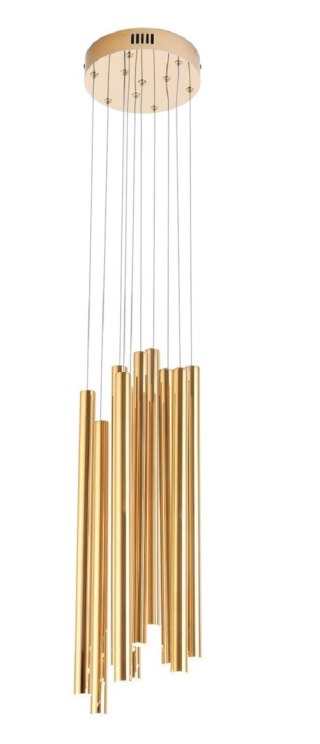 MAXLIGHT P0524D LAMPA WISZĄCA ORGANIC 10x ZŁOTO SZCZOTKOWANE MAŁA ŚCIEMNIALNA