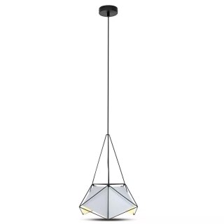 Oprawa Zwieszana V-TAC Basics Czarna / Biały Klosz 400x540mm VT-7401-W 5 Lat Gwarancji