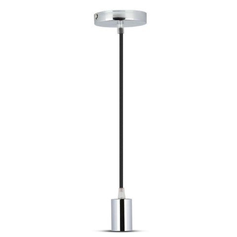 Oprawa Zwieszana V-TAC Chrom Metal Czarny przewód VT-7338-BK 5 Lat Gwarancji