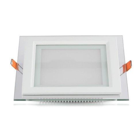 Panel LED V-TAC 18W LED Szkło Kwadrat VT-1881G 6400K 1260lm
