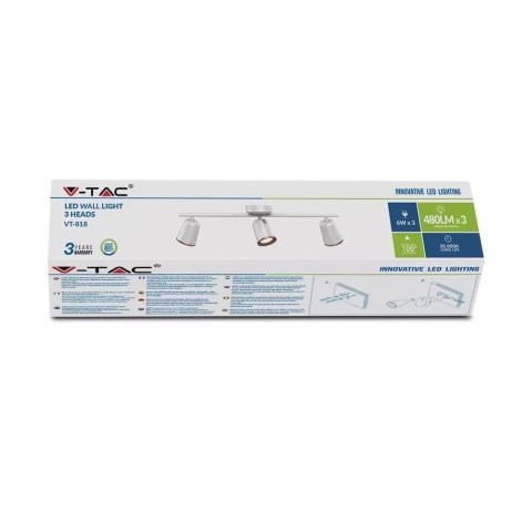 Oprawa Sufitowa V-TAC 18W LED Biała VT-818 3000K 1440lm Oprawa Sufitowa V-TAC 18W LED Biała VT-818 3000K 1440lm