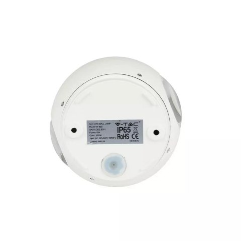 Kinkiet Ścienny V-TAC 6W LED Biały Okrągły IP65 VT-836 4000K 660lm