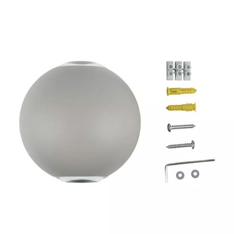 Kinkiet Ścienny V-TAC 6W LED Szary Okrągły IP65 VT-836 3000K 660lm