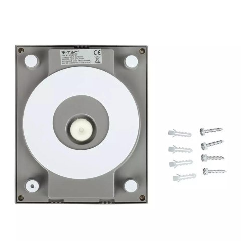 Oprawa Ścienna V-TAC 12W LED IP65 Szara VT-822 4000K 750lm Oprawa Ścienna V-TAC 12W LED IP65 Szara VT-822 4000K 750lm