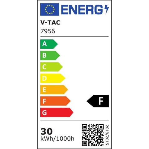 Oprawa Szynosystem Magnetyczny 24V V-TAC 30W LED Czarna CRI90+ VT-4131 3000K 2700lm 3 Lata Gwarancji