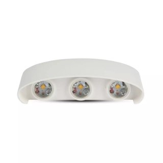 Oprawa Ścienna Góra Dół V-TAC 6W LED Biała IP54 VT-846 3000K 540lm
