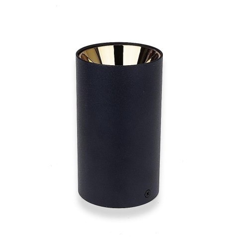 Oprawa Sufitowa V-TAC GU10 Okrągła Natynkowa Tuba Czarny+Złoto 80x140mm VT-882RD 3 Lata Gwarancji