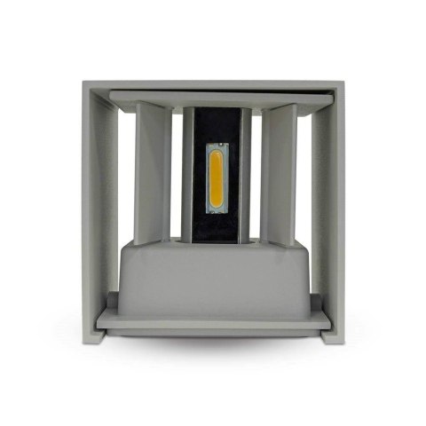 Oprawa Ścienna V-TAC 11W LED Góra Dół Regulowana Chip BRIDGELUX Szary Kwadrat IP65 VT-759-12-G 4000K 1360lm