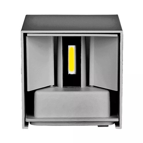 Oprawa Ścienna V-TAC 11W LED Góra Dół Regulowana Chip BRIDGELUX Szary Kwadrat IP65 VT-759-12-G 4000K 1360lm