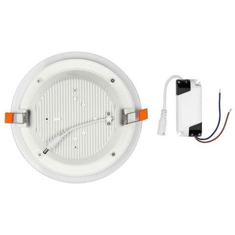 Panel LED V-TAC 18W LED Szkło Okrągły VT-1881G 3000K 1260lm Panel LED V-TAC 18W LED Szkło Okrągły VT-1881G 3000K 1260lm