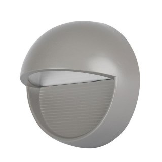 Oprawa Ścienna Elewacyjna 3W LED V-TAC Szara Okrągła 230V IP65 VT-1182-G 4000K 210lm