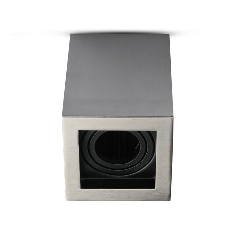 Oprawa V-TAC Aluminiowa GU10 Kostka Kwadrat Natynkowa Satyna+Czarny 142x100x100 VT-797-SN Oprawa V-TAC Aluminiowa GU10 Kostka Kwadrat Natynkowa Satyna+Czarny 142x100x100 VT-797-SN